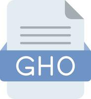 GHO File Format Line Icon vector