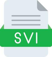 svi archivo formato línea icono vector