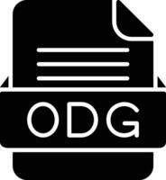 odg archivo formato línea icono vector