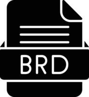 brd archivo formato línea icono vector