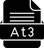 At3 File Format Line Icon vector