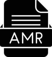 amr archivo formato línea icono vector