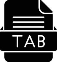 TAB File Format Line Icon vector