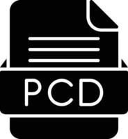 pcd archivo formato línea icono vector