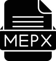 MEPX File Format Line Icon vector