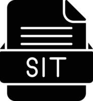 SIT File Format Line Icon vector