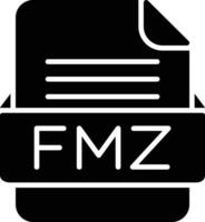 FMZ File Format Line Icon vector