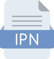 IPN File Format Line Icon vector