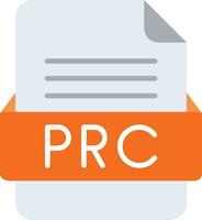 PRC File Format Line Icon vector