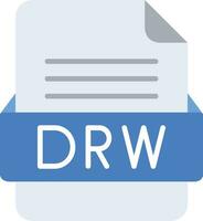 DRW File Format Line Icon vector