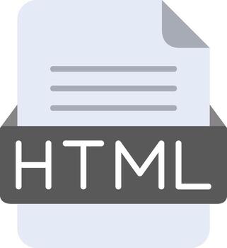html archivo formato línea icono vector