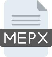 MEPX File Format Line Icon vector