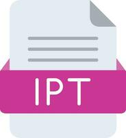 IPT File Format Line Icon vector