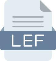 LEF File Format Line Icon vector