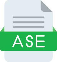 ASE File Format Line Icon vector