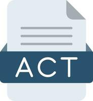 ACT File Format Line Icon vector