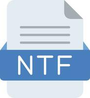 NTF File Format Line Icon vector