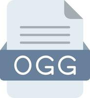 OGG File Format Line Icon vector