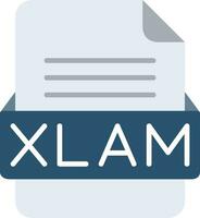 XLAM File Format Line Icon vector