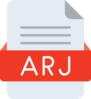 ARJ File Format Line Icon vector