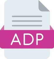 ADP File Format Line Icon vector