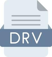 DRV File Format Line Icon vector