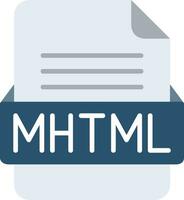 mhtml archivo formato línea icono vector