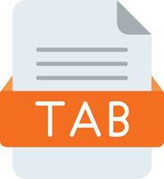 TAB File Format Line Icon vector