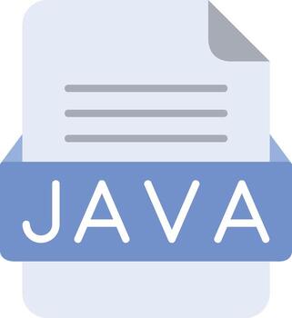 JAVA File Format Line Icon vector