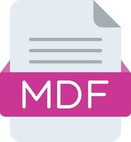 MDF File Format Line Icon vector