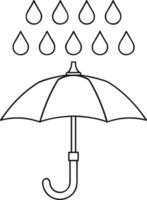 Umbrella protection icon symbol vector image. Illustration of the safety protect umbrella security design image