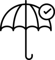 Umbrella protection icon symbol vector image. Illustration of the safety protect umbrella security design image