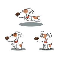 Vector collection of cute dog poses