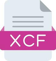 xcf archivo formato línea icono vector