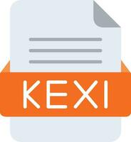 KEXI File Format Line Icon vector