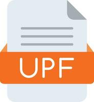 UPF File Format Line Icon vector