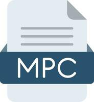 mpc archivo formato línea icono vector