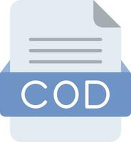 COD File Format Line Icon vector