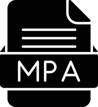 MPA File Format Line Icon vector