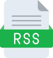 RSS File Format Line Icon vector