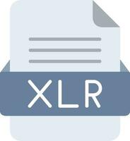 XLR File Format Line Icon vector