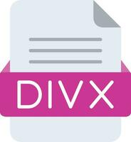 DIVX File Format Line Icon vector