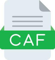 CAF File Format Line Icon vector