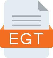 EGT File Format Line Icon vector