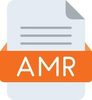 AMR File Format Line Icon vector