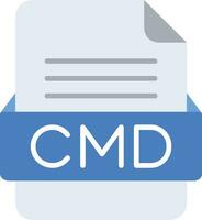 CMD File Format Line Icon vector