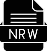 nrw archivo formato línea icono vector