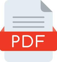 PDF File Format Line Icon vector