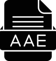 AAE File Format Line Icon vector