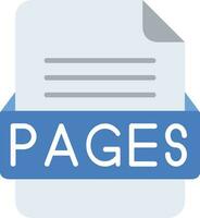 PAGES File Format Line Icon vector